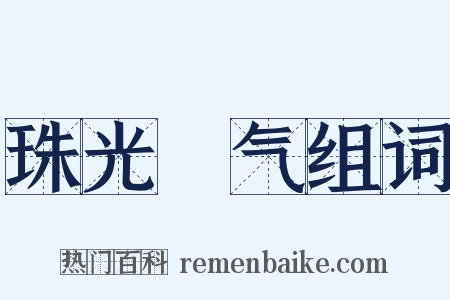 珠光寳气组词是什么意思的图片